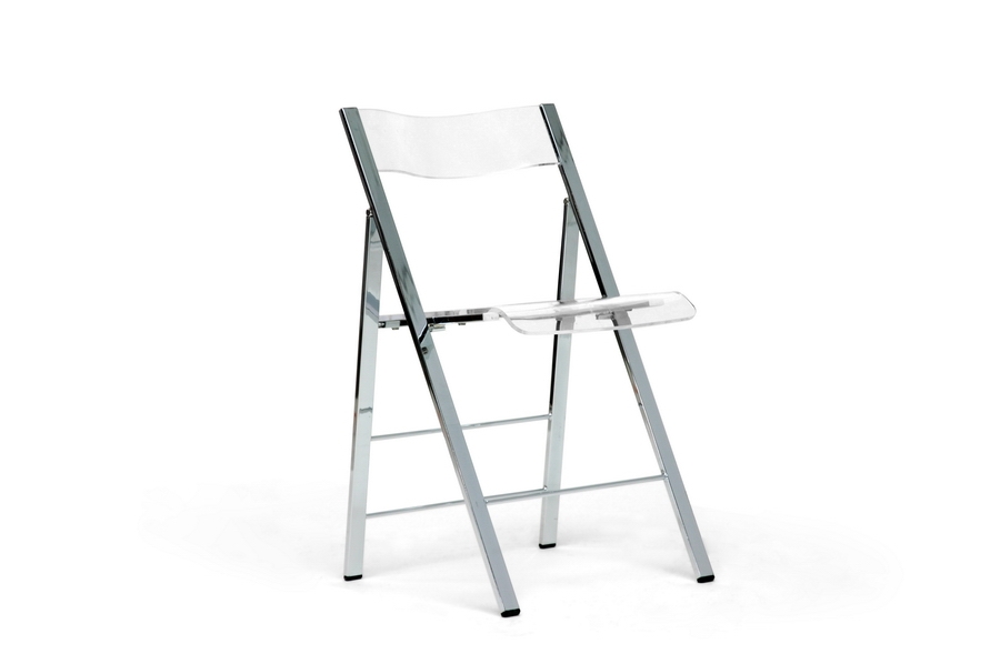 Acrylic Foldable Chair Affordable Modern Design Baxton Studio